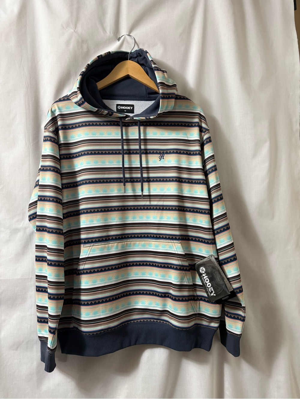 Hooey Mesa Men’s Patterned Pullover Hoodie in Black and Brown 0173